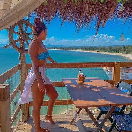 Pousada Marambaia Café - Praiana, econômica, Com café da manhã, piscina e hidromassagem ao ar livre - Frente para o mar-3