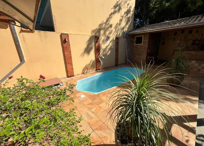 Chalé Paraíso com piscina privativa em Brotas SP